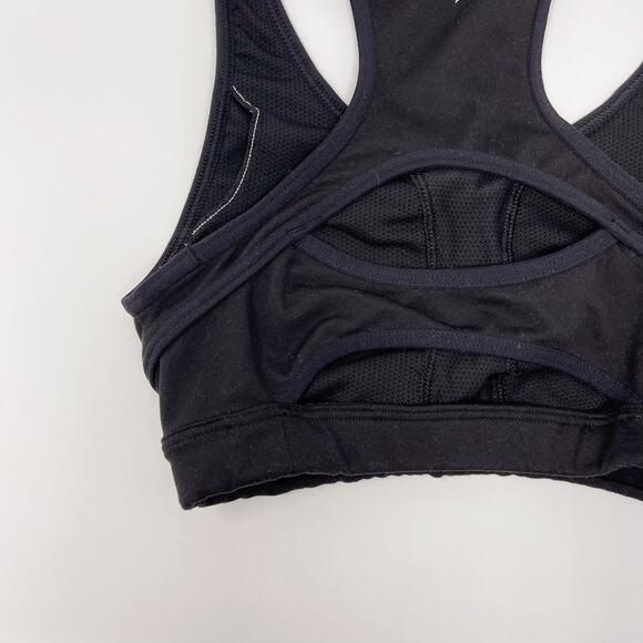 Athleta Double Dare Racerback Sports Bra Black 2XS XXSmall Keyhole Scoop Neck - Picture 7 of 9